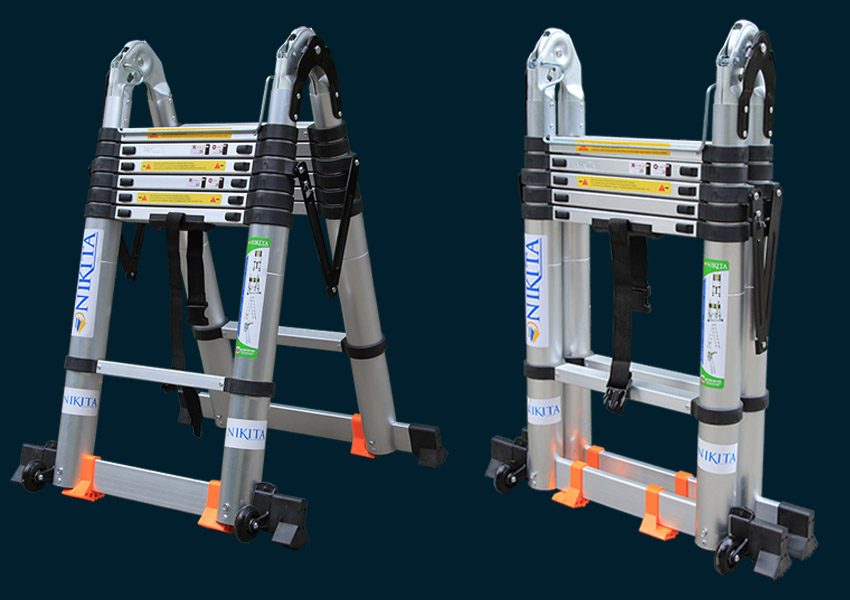 Thang rút chữ A đa năng có bánh xe NIKITA